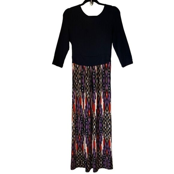 Gilli Sima VNeck 3/4 Sleeve Printed Maxi Dress, large - Picture 5 of 16